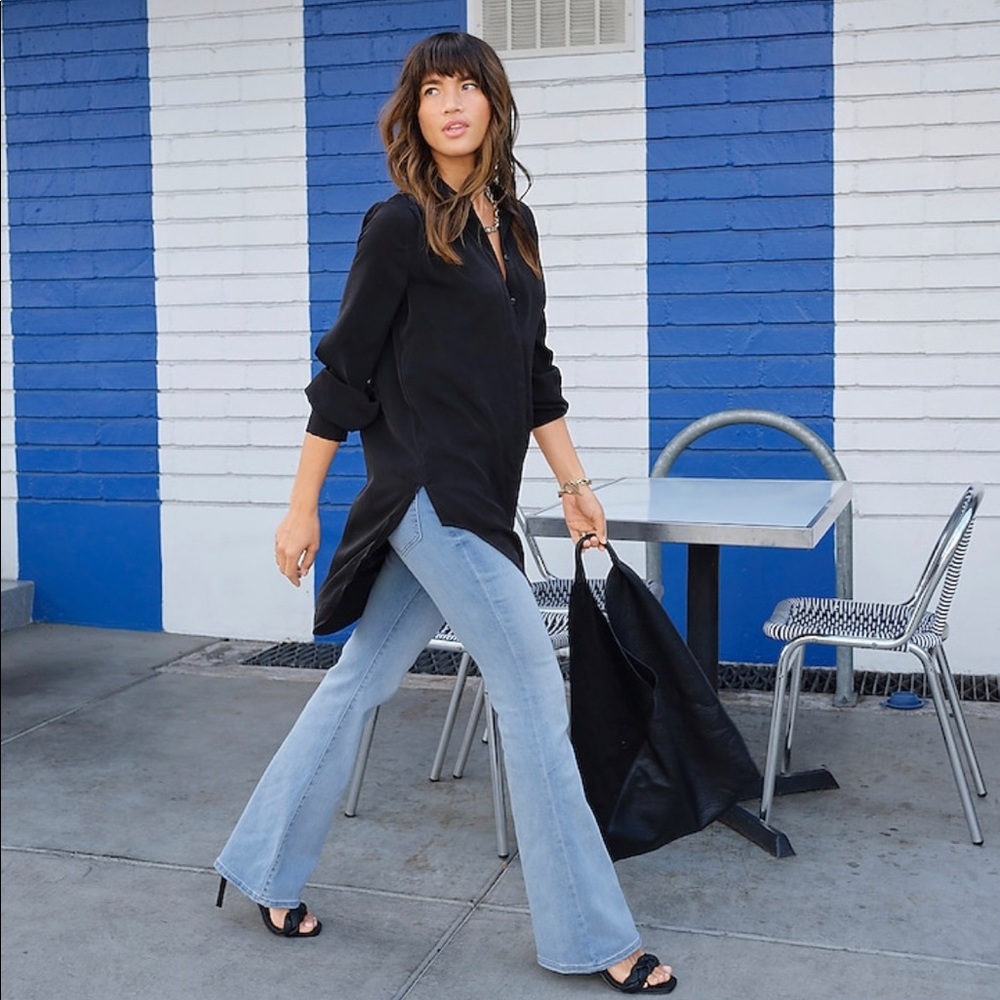 NEW Express Black Pleated Oversized Tunic Top - XS